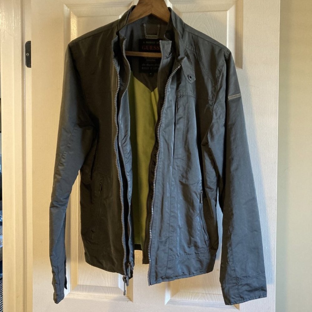 New Guess Performance Jacket Medium Dark Gray - image 6